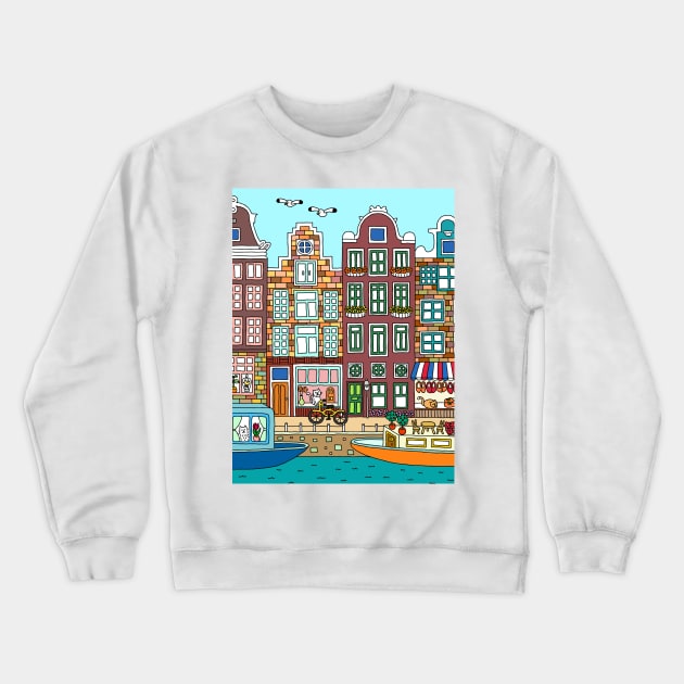 Amsterdam Crewneck Sweatshirt by lamaisondulapino